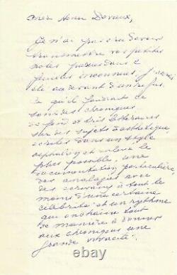 L. De GONZAGUE FRICK 6 lettres autographes signées cite Jean Cocteau André Billy