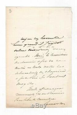 Lamartine / Lettre Autographe Signée / À M. De St Albin / Chemins De Fer