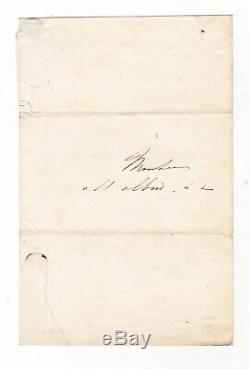 Lamartine / Lettre Autographe Signée / À M. De St Albin / Chemins De Fer