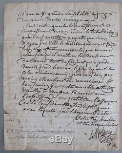 Larrey lettre autographe signée sur Girodet chirurgie Empire peinture 1825