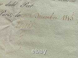 Las Lettre Autographe Signée Louis XVIII Marine Lettre De Service Ministre 1815