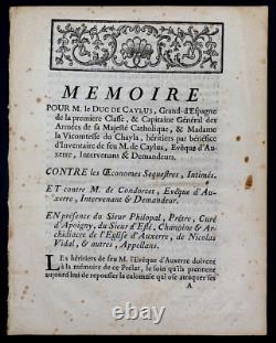 Le Duc De Caylus Lettre Autographe Signée De 3 Pages Avec Livret Mémoire, 1773