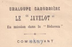 Le commandant Pierre Loti sort le canon! Lettre autographe signée Régates