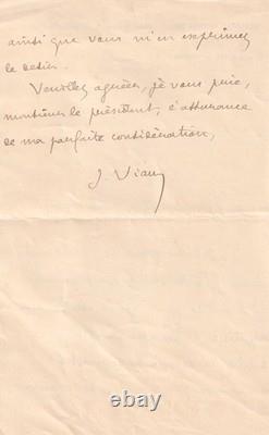 Le commandant Pierre Loti sort le canon! Lettre autographe signée Régates