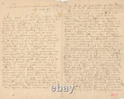 Léon BLOY belle lettre autographe signée Georges Rémond Danemark Rouzée Prolles