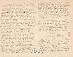 Léon BLOY belle lettre autographe signée Georges Rémond Danemark Rouzée Prolles