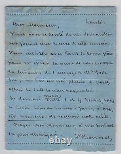 Léon Bonnat Lettre autographe signée À Émile Michel, ouvrage de Bode XIXe