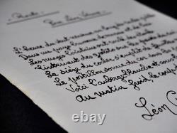 Léon Gabriel Gros Route Lettre Poème Manuscrit Signé à Léon Vérane 1925