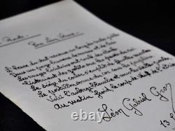 Léon Gabriel Gros Route Lettre Poème Manuscrit Signé à Léon Vérane 1925