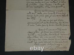 Léon Parvillée Lettre autographe signée Céramique décorative 1884