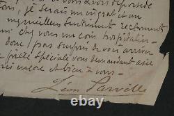 Léon Parvillée Lettre autographe signée Céramique décorative 1884