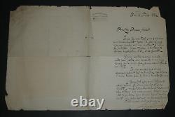 Léon Parvillée Lettre autographe signée Céramique décorative 1884