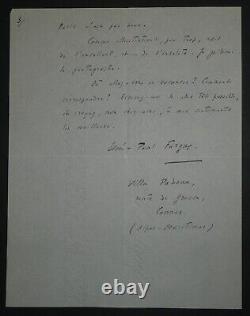 Léon-Paul Fargue Belle lettre autographe signée à Louis Brun, 3 pages 1931