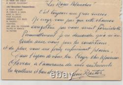 Léon RAITER Compositeur LETTRE AUTOGRAPHE SIGNÉE À André Claveau 1952