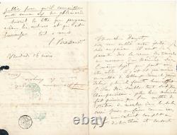 Léon RIESENER réaménagement du Louvre Lettre autographe signée Adrien DAUZATS