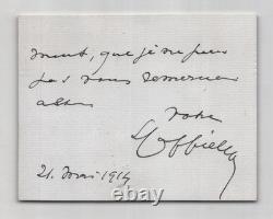 Leonetto Cappiello Carte lettre autographe signée 1914