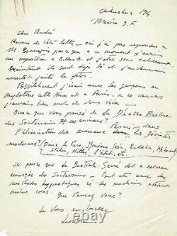 Leonora CARRINGTON Lettre autographe signée à André Breton. EROS