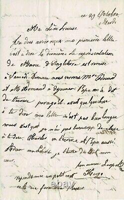 Léopoldine & Victor HUGO Lettre autographe signée par le père et sa fille 1833