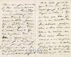 Léopoldine & Victor HUGO Lettre autographe signée par le père et sa fille 1833