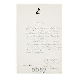 Lettre AUTOGRAPHE signée de la fille de Redouté à Victor HUGO