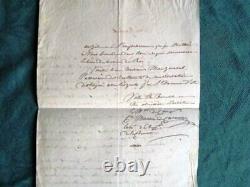 Lettre Autographe Militaire Signee De Caraman 1817