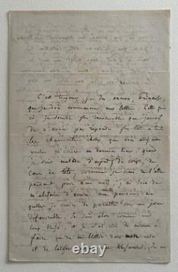 Lettre Autographe Signée de BERLIOZ à La Princesse Carolyn de Sayn-Wittgenstein