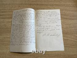 Lettre Autographe Signée de Lambert 1878