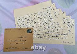 Lettre Autographe Signée par Jean POURTAL de Ladevèze 22 Juillet 1945