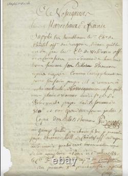 Lettre Autographe signée L. F. A. DU PLESSIS RICHELIEU 1787