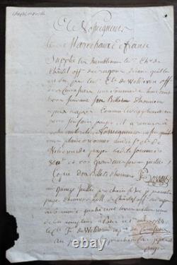 Lettre Autographe signée L. F. A. DU PLESSIS RICHELIEU 1787