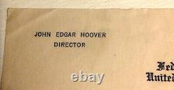 Lettre FBI 1937, authentifiée, expertisée, signée par John E. Hoover