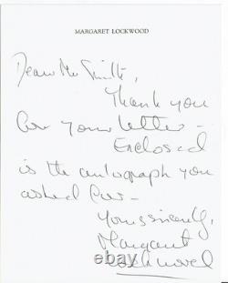 Lettre Manuscrite Et Signée De Margaret Lockwood
