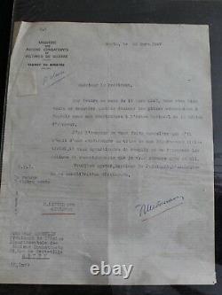 Lettre SIGNE AUTOGRAPHE FRANCOIS MITTERRAND HAND SIGNED 1947 president envoi