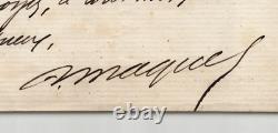 Lettre autographe signée Auguste Maquet Dumas Rue de Bruxelles