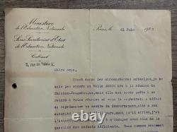 Lettre autographe signée Cécile Brunschvicg 1937 Front populaire féminisme