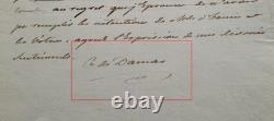 Lettre autographe signée Duc de Damas-Crux (1754-1846) Lieutenant général du Roi