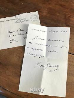 Lettre autographe signée Général de Gaulle