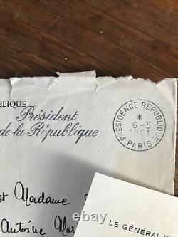 Lettre autographe signée Général de Gaulle