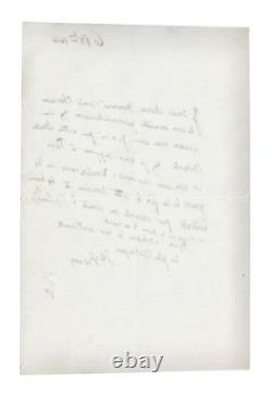 Lettre autographe signée de Charles-Augustin SAINTE-BEUVE 6 octobre 1866
