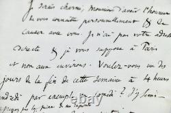 Lettre autographe signée de Charles-Augustin SAINTE-BEUVE 6 octobre 1866