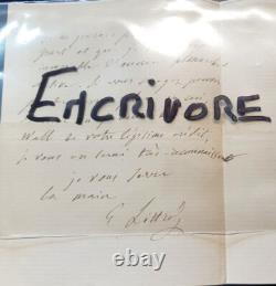 Lettre autographe signée de Emile Littré 1879