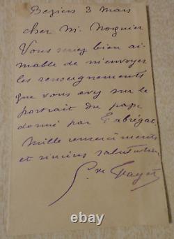 Lettre autographe signée de gustave fayet peintre beziers