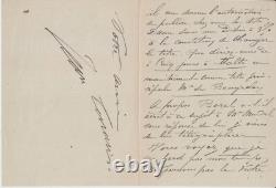 Lettre autographe signée de l'écrivain Jean LORRAIN à Alfred HUMBLOT Avril 1902