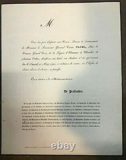 Lettre autographe signée du Général d'Empire Pierre Claude Pajol datée 1837