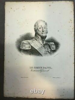 Lettre autographe signée du Général d'Empire Pierre Claude Pajol datée 1837