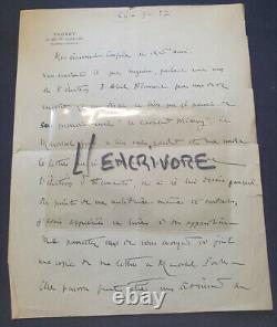 Lettre autographe signée du Maréchal Lyautey 1927