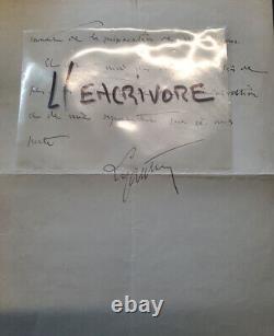 Lettre autographe signée du Maréchal Lyautey 1927