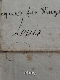 Lettre concernant le dauphin signée louis xv 1773 rare