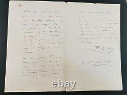 Lettre de Frédéric MISTRAL manuscrite AUTOGRAPHE / signé 1874