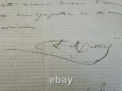 Lettre de Frédéric MISTRAL manuscrite AUTOGRAPHE / signé 1874